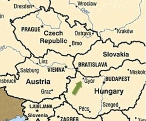 Judith Rosenberg's birth place, Gyor in Hungary