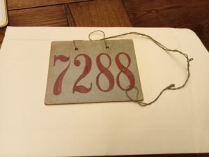 Gretl's Kindertransport card (front) indicates her position in the number of Kindertransport children that were saved