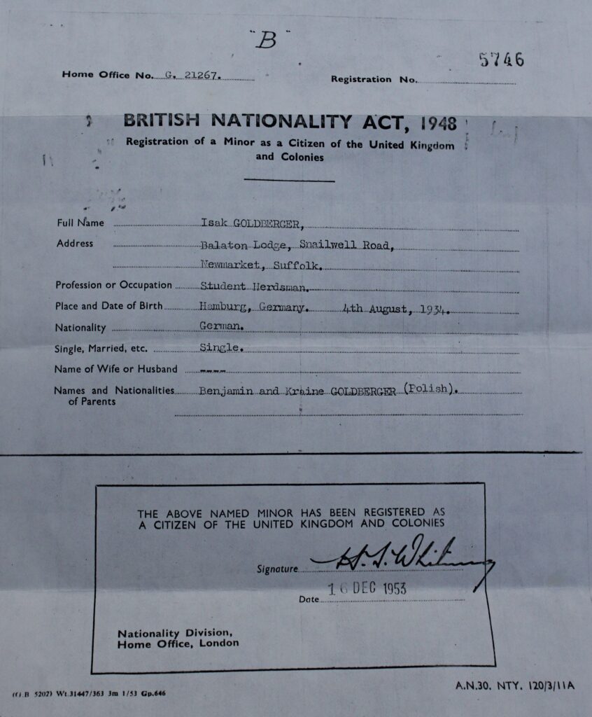 British Nationality Document