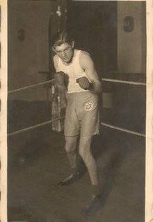 Evelyn's father boxing. He boxed for Bar Kochba (Maccabi) and won 7 medals in the 1920s