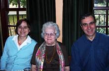 Gretl and two of her children, David and Jessica, on her 80'th