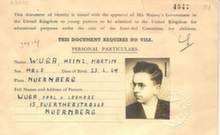 Henry's landing card, 4th May 1939
