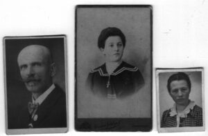 The Langer family. Rudolf c1940, Paula Lamm c1912, Brigitte 1947