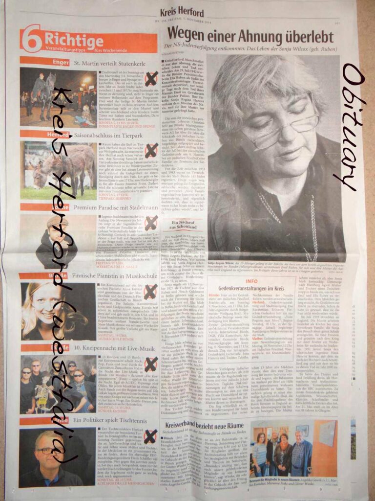 German newspaper obituary