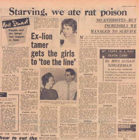 Newspaper article 13th April 1961